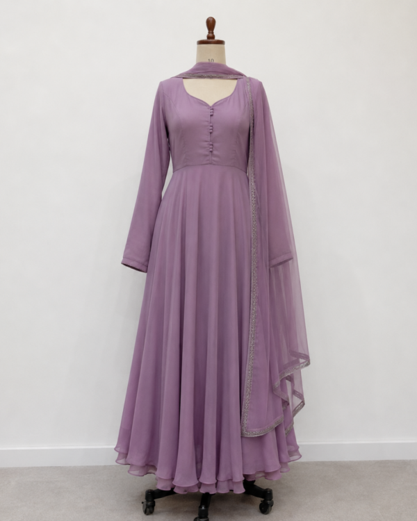 Lavender Grace Flared Anarkali Set